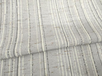 平和屋着物●ぜんまい紬　縞　正絹　逸品　AABE7765ck