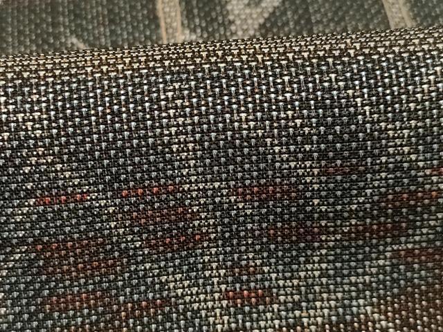 平和屋着物●本場大島紬　訪問着　カタス9マルキ　刺繍　横段樹林文　正絹　逸品　AABE7767ck