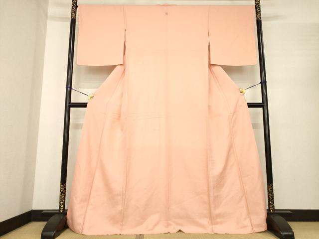 平和屋着物●上質な色無地　宍色　正絹　逸品　AABE7769ck
