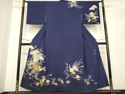 平和屋着物●金彩友禅　卓越技能者・名工・和田光正　訪問着　宝船　金彩　正絹　逸品　AABE7770ck