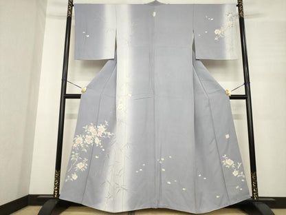 平和屋着物●訪問着　友禅　作家物　操　草花文　暈し染め　正絹　逸品　AABE7773ck