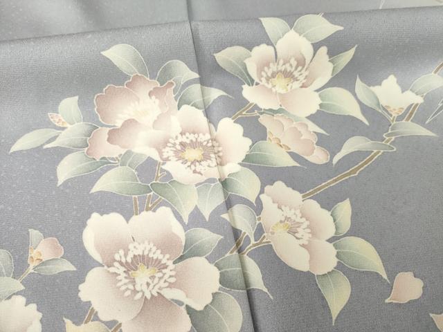 平和屋着物●訪問着　友禅　作家物　操　草花文　暈し染め　正絹　逸品　AABE7773ck