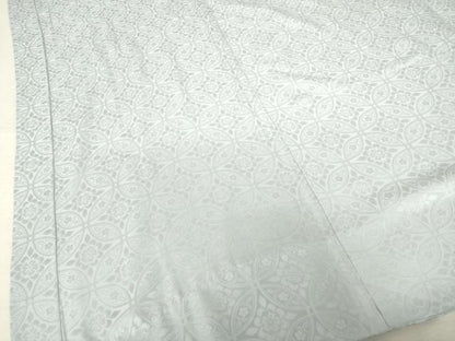 平和屋着物●男性　長襦袢　無双仕立て　七宝花地紋　灰青色　やまと誂製　正絹　逸品　AABE7779ck
