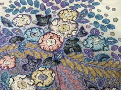 平和屋着物●訪問着　辻が花　舞花文　暈し染め　金彩　正絹　逸品　AABE7780ck