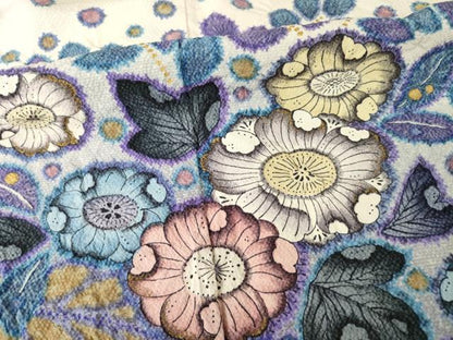 平和屋着物●訪問着　辻が花　舞花文　暈し染め　金彩　正絹　逸品　AABE7780ck