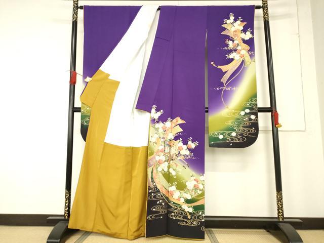 平和屋着物○ブライダルファッションデザイナー・桂由美 振袖 御所車花