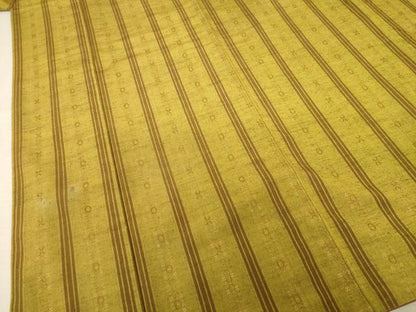 平和屋着物●花織　紬　縞　ますいわ屋扱い　正絹　逸品　AABE7783ck