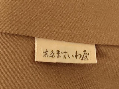 平和屋着物●花織　紬　縞　ますいわ屋扱い　正絹　逸品　AABE7783ck
