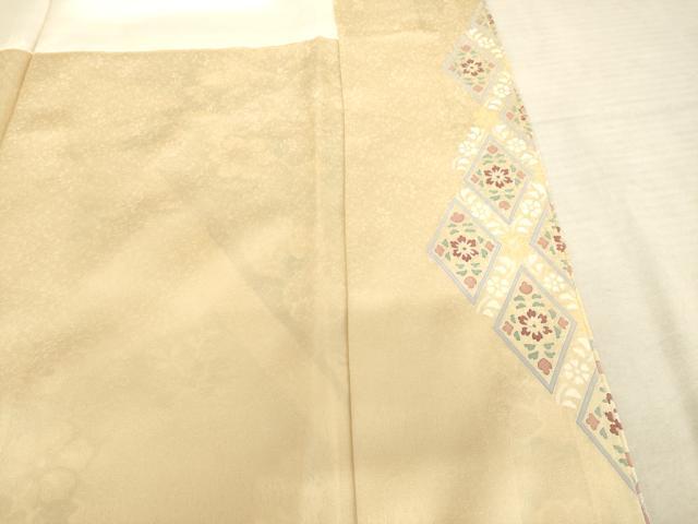 平和屋着物●創業460年・千總　訪問着　駒刺繍　更紗花鳥文　暈し染め　金彩　正絹　逸品　未使用　AABE7784ck