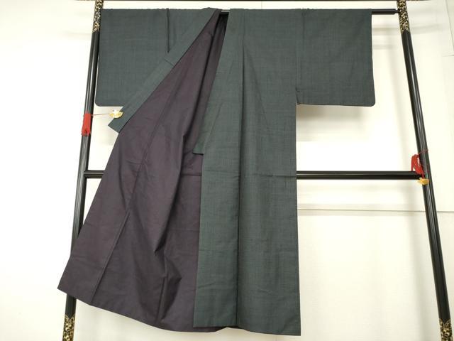 平和屋着物●男性　本場大島紬　アンサンブル　80亀甲　総詰め　羽裏：虎　正絹　逸品　AABE7787ck 平和屋着物○男性 本場大島紬 アンサンブル 80亀甲 総詰め 羽裏：虎 正絹