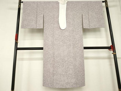 平和屋着物●長襦袢　無双仕立て　葉尽くし　正絹　逸品　AABE7794ck