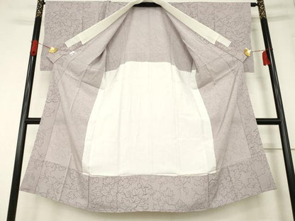 平和屋着物●長襦袢　無双仕立て　葉尽くし　正絹　逸品　AABE7794ck