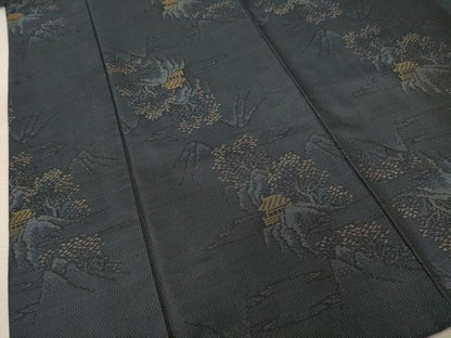 平和屋着物●本場大島紬　風景文　正絹　逸品　AABE7799ck