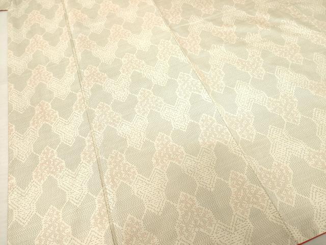 平和屋着物●本場大島紬　白大島　毘沙門亀甲　正絹　逸品　AABE7800ck