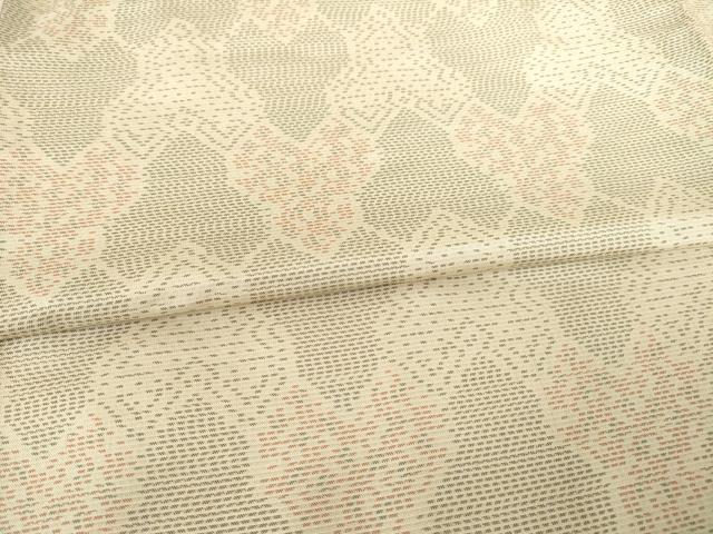 平和屋着物●本場大島紬　白大島　毘沙門亀甲　正絹　逸品　AABE7800ck