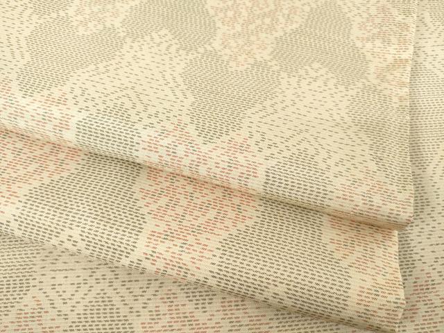平和屋着物●本場大島紬　白大島　毘沙門亀甲　正絹　逸品　AABE7800ck