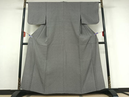 平和屋着物▽江戸小紋 単衣 舞花文 正絹 逸品 AABE8041jh