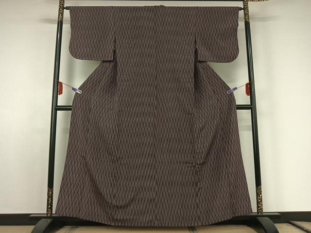 平和屋着物▽上質な小紋　単衣　矢絣　正絹　逸品　AABE8042jh 平和屋着物▽上質な小紋 単衣 矢絣 正絹 逸品 AABE8042jhの通販 by