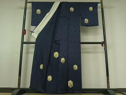 平和屋着物▽訪問着 単衣 絞り 亀甲花文 正絹 逸品 AABE8051jh