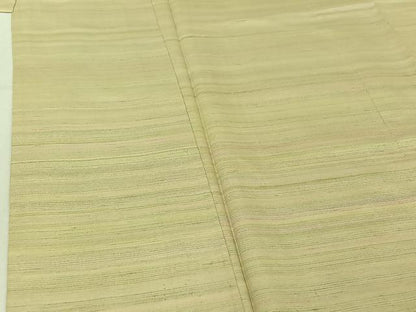 平和屋着物▽紅花紬 米沢 単衣 横段文 正絹 逸品 AABE8052jh
