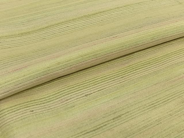 平和屋着物▽紅花紬 米沢 単衣 横段文 正絹 逸品 AABE8052jh