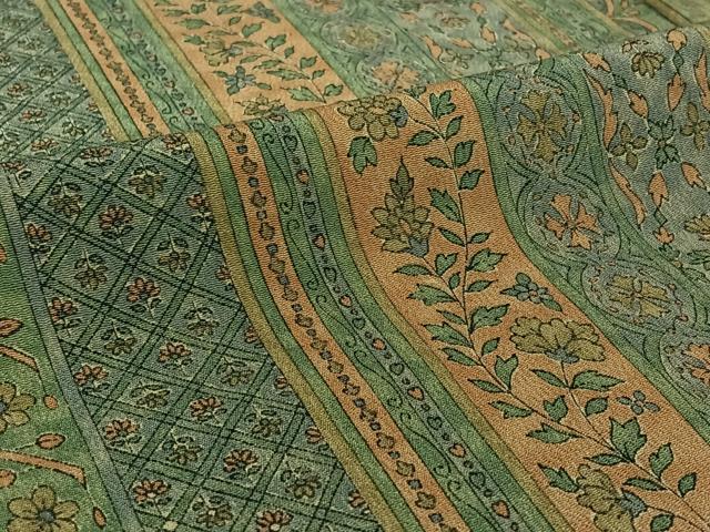 平和屋着物▽上質な小紋 単衣 手描き 花間道 正絹 逸品 AABE8053jh