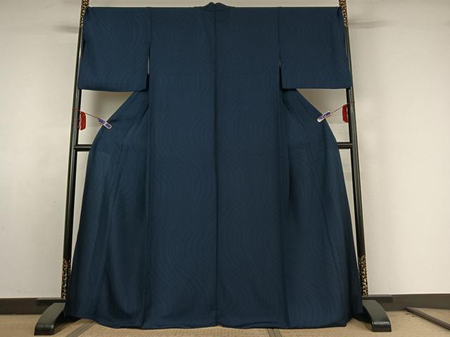 平和屋着物▽江戸小紋　単衣　流水文　正絹　逸品　AABE8060jh