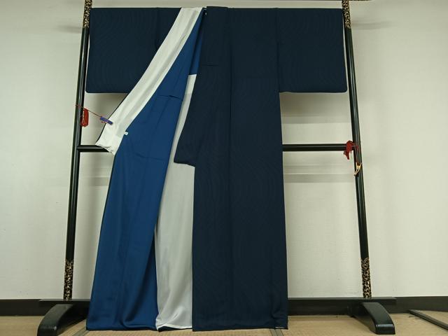 平和屋着物▽江戸小紋　単衣　流水文　正絹　逸品　AABE8060jh