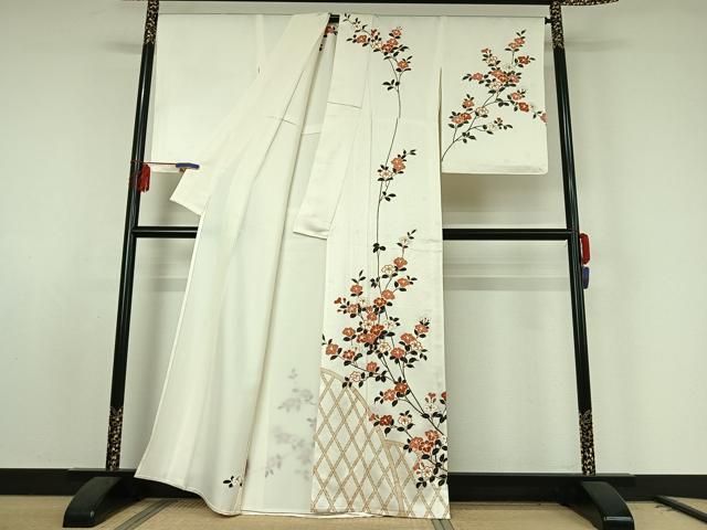 平和屋着物▽十日町老舗ブランド 吉澤友禅 吾妻徳穂 訪問着 単衣
