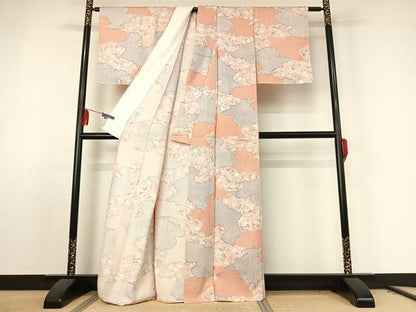 平和屋着物▽小紋 単衣 辻が花 洗える着物 AABE8077jh