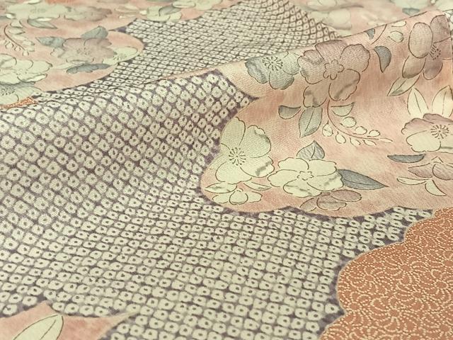 平和屋着物▽小紋 単衣 辻が花 洗える着物 AABE8077jh