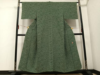 平和屋着物●ファッションデザイナー 花井幸子 小紋 芝文 正絹 逸品 AABE8090ph
