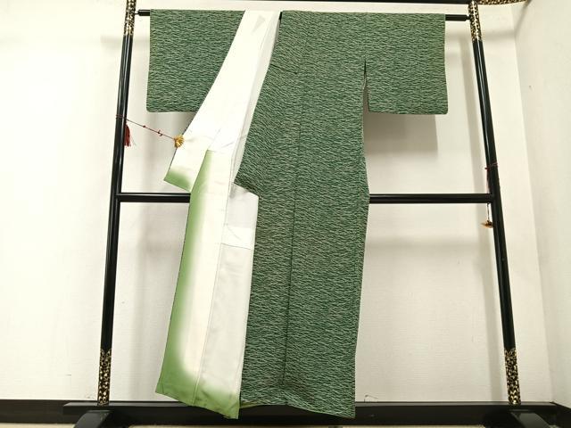平和屋着物●ファッションデザイナー 花井幸子 小紋 芝文 正絹 逸品 AABE8090ph