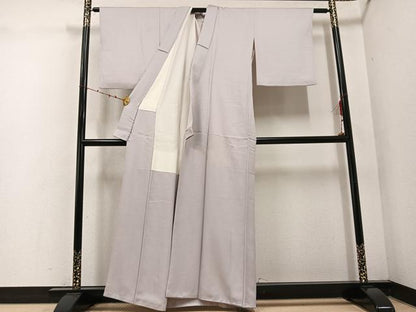 平和屋着物●上質な色無地　素色　正絹　逸品　AABE8091ph