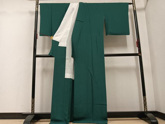 平和屋着物●上質な色無地 虫襖色 正絹 逸品 AABE8093ph