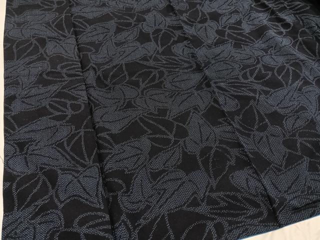 平和屋着物●結城紬　葉尽くし　正絹　逸品　AABE8102ph