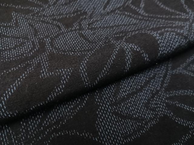 平和屋着物●結城紬　葉尽くし　正絹　逸品　AABE8102ph