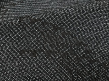 平和屋着物●結城紬　立波文　正絹　逸品　AABE8104ph