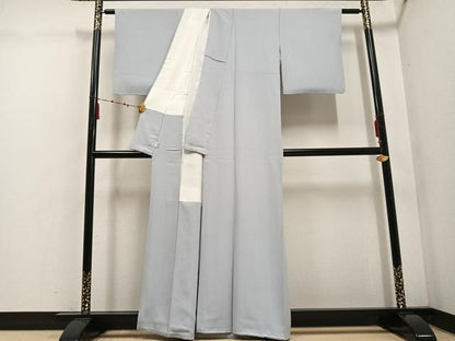 平和屋着物●上質な色無地　白鼠色　高島屋扱い　正絹　逸品　AABE8110ph