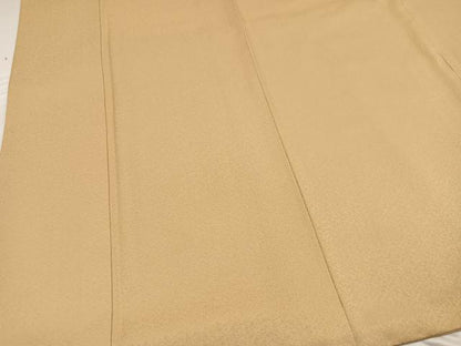 平和屋着物●上質な色無地　紋意匠　枯色　正絹　逸品　AABE8112ph