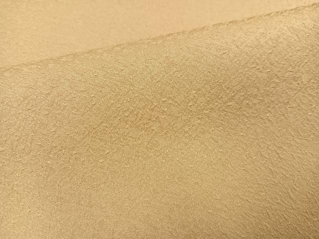 平和屋着物●上質な色無地　紋意匠　枯色　正絹　逸品　AABE8112ph