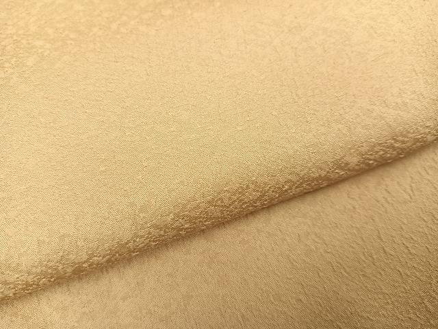 平和屋着物●上質な色無地　紋意匠　枯色　正絹　逸品　AABE8112ph
