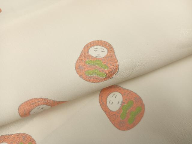 平和屋着物●長襦袢　無双仕立て　達磨　だるま　広衿仕立て　正絹　逸品　未使用　AABE8113ph
