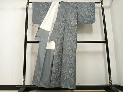 平和屋着物●都喜ヱ門　本場大島紬　カタス7マルキ　更紗文　藤絹織物謹製　正絹　逸品　AABE8114ph
