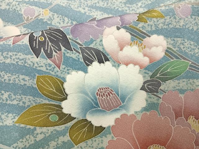 平和屋着物●訪問着　友禅　作家物　枝花文　暈し染め　正絹　逸品　AABE8120ph