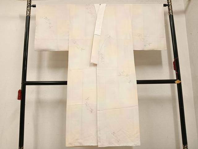 平和屋着物●長襦袢　袷　草花文　暈し染め　正絹　逸品　AABE8121ph