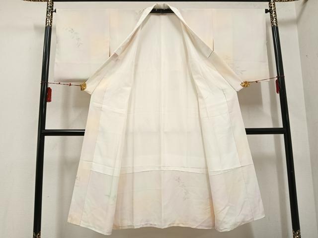 平和屋着物●長襦袢　袷　草花文　暈し染め　正絹　逸品　AABE8121ph