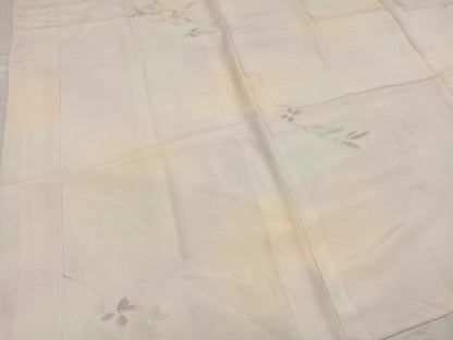 平和屋着物●長襦袢　袷　草花文　暈し染め　正絹　逸品　AABE8121ph