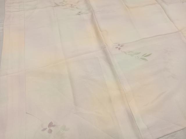 平和屋着物●長襦袢　袷　草花文　暈し染め　正絹　逸品　AABE8121ph