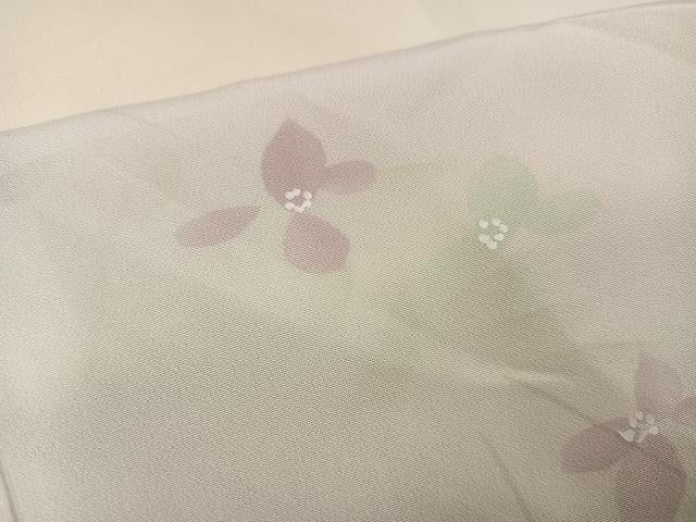 平和屋着物●長襦袢　袷　草花文　暈し染め　正絹　逸品　AABE8121ph